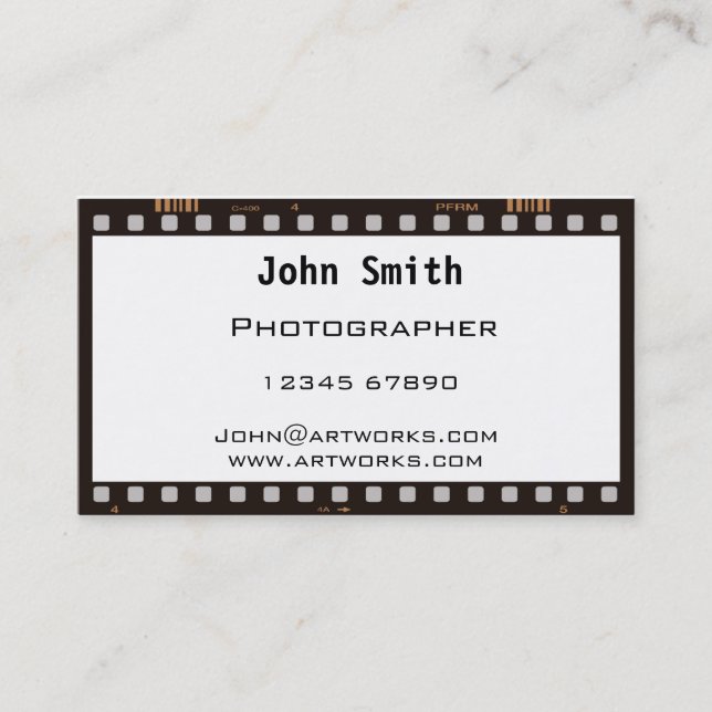 Film strip business card (Front)