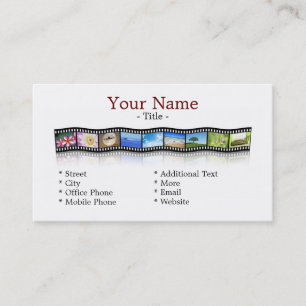 Film strip business card