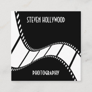 Film Strip Cinema Movie Reel Professional Template Square Business Card