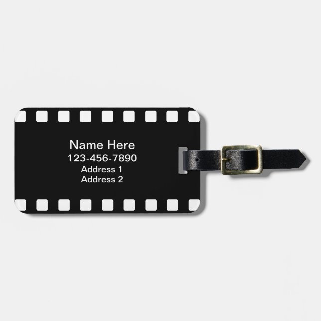 Film Strip for Photographers & Filmmakers Luggage Tag (Front Horizontal)