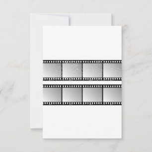 Film Strip Frames Black and White Invitation