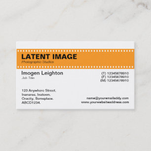 Film Strip Header - Lt Orange and White Business Card