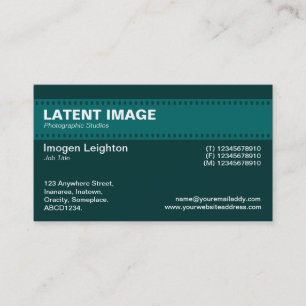 Film Strip Header - Shades of Green 03 Business Card