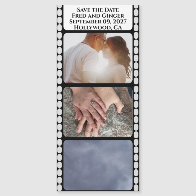 Film Strip magnetic Save the Date (Front)