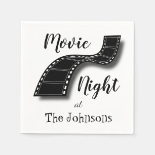 Film Strip Movie Night Custom Napkins