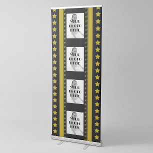 Film Strip Movie Reel Photo Collage Retractable Banner