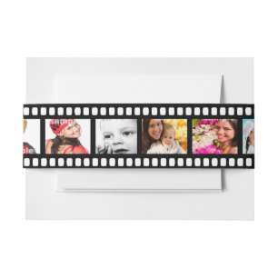 Film Strip Personalised DIY 9 Images Invitation Belly Band