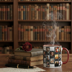 Film Strip Photo Collage Custom 26-Photo Memory Mug