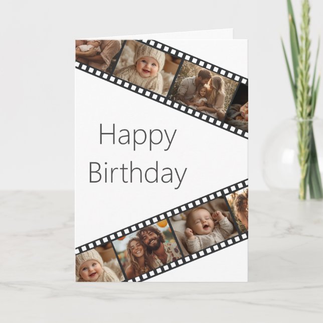 Film Strip Photo Happy Birthday Card (Front)