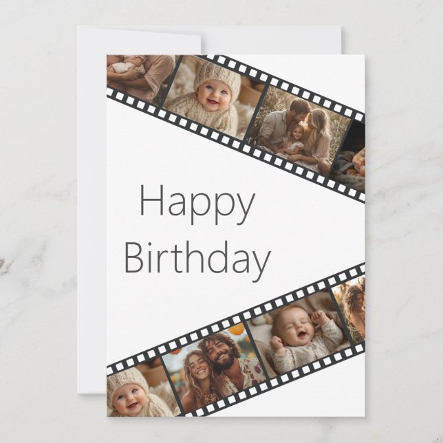 Film Strip Photo Happy Birthday Card (Front)