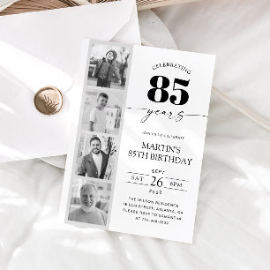 FIlm Strip Photo Minimalist 85th Birthday Invitation