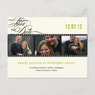 Film Strip Photo Save The Date Announcement Postcard
