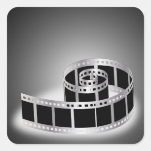 Film strip square sticker