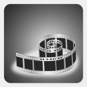 Film strip square sticker