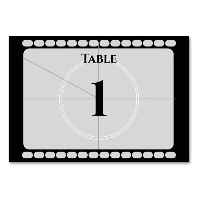 Film Strip  Table Number (Front)