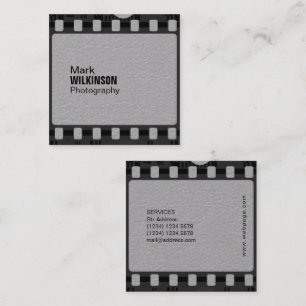 Film tape negative frame square business card