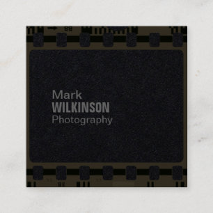 Film tape negative frame square business card