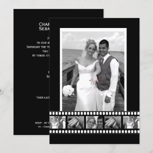 Film Tape Personalised Designer Wedding Invitation