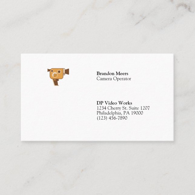 Film & Television Production Minimal Style Business Card (Front)
