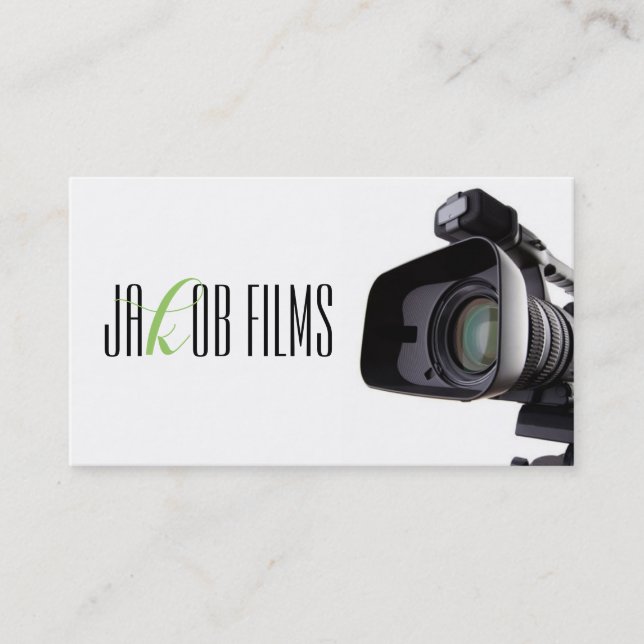 Film Video Camera Movie Director Filming Business Card (Front)