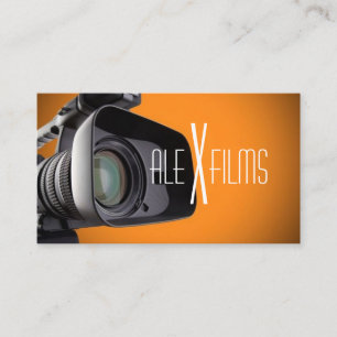 Film Video Camera Movie Director Filming Wedding B Business Card