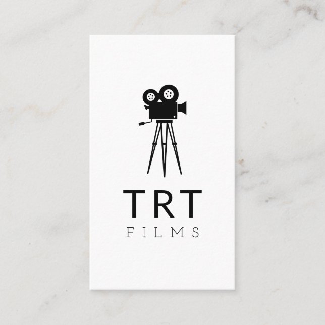 Film Video Camera Movie Director Filming Wedding Business Card (Front)