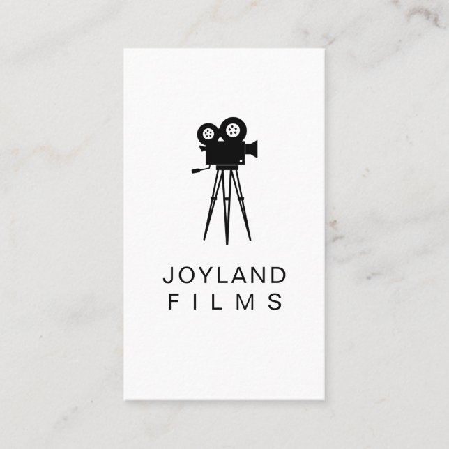 Film Video Camera Movie Director Filming Wedding Business Card (Front)