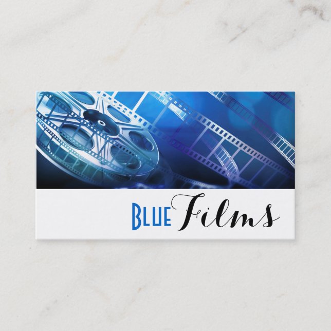 Film Video Camera Movie Director Filming Wedding Business Card (Front)