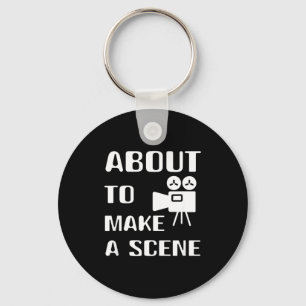 Filmmaker About To Make A Scene Film Making Movie  Key Ring