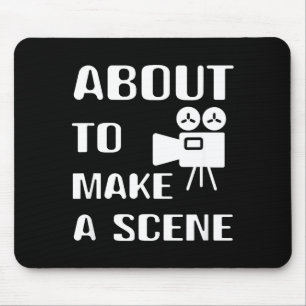 Filmmaker About To Make A Scene Film Making Movie  Mouse Mat