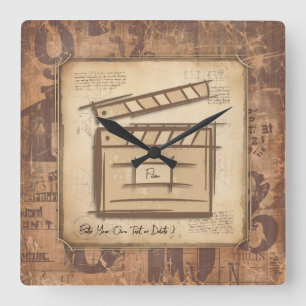 Filmmaker, actor, film director producer gift idea square wall clock