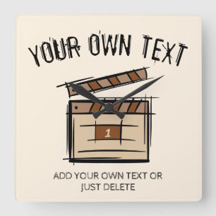 Filmmaker, actor, film director producer gift idea square wall clock