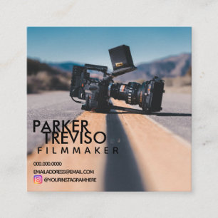 Filmmaker Cinematography Photography Square Business Card