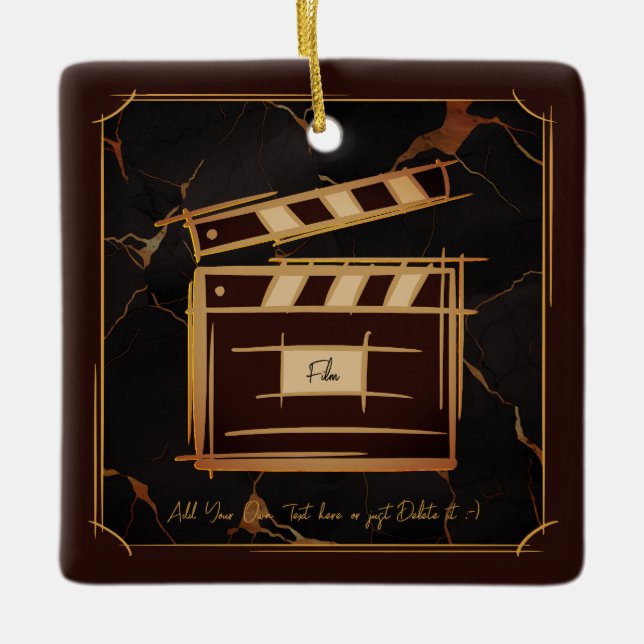 Filmmaker, film producer, director, actor. ceramic ornament (Front)