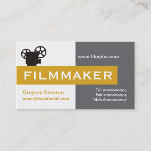 Filmmaker grey, eye-catching business card
