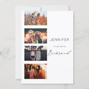 Filmstrip Be My Bridesmaid Multi Photo Invitation