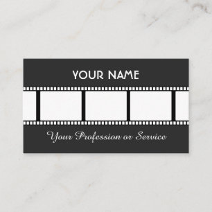 Filmstrip for filmmakers and videographers business card
