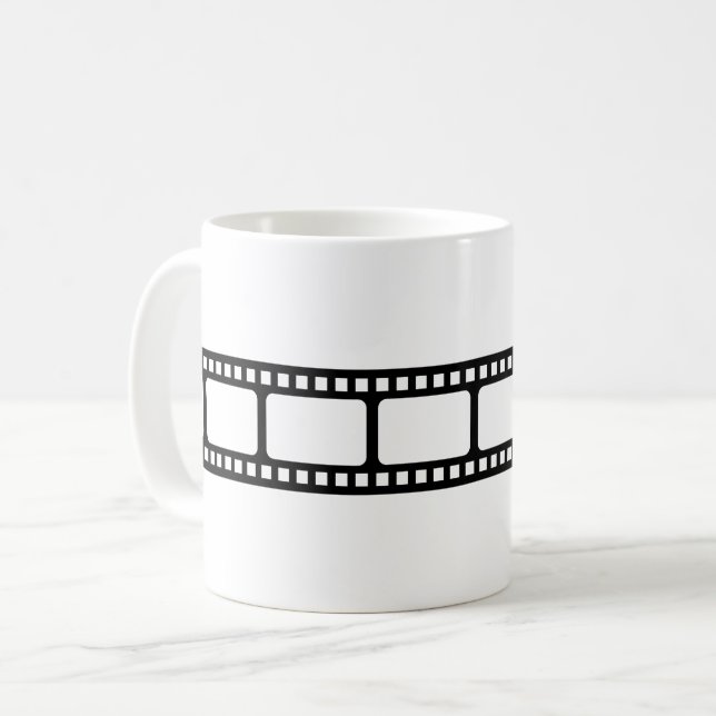 Filmstrip Movie Reel Novelty Coffee Mug (Front Left)
