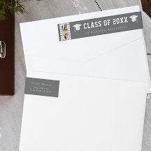 Filmstrip Photo Collage Graduation Address | Grey