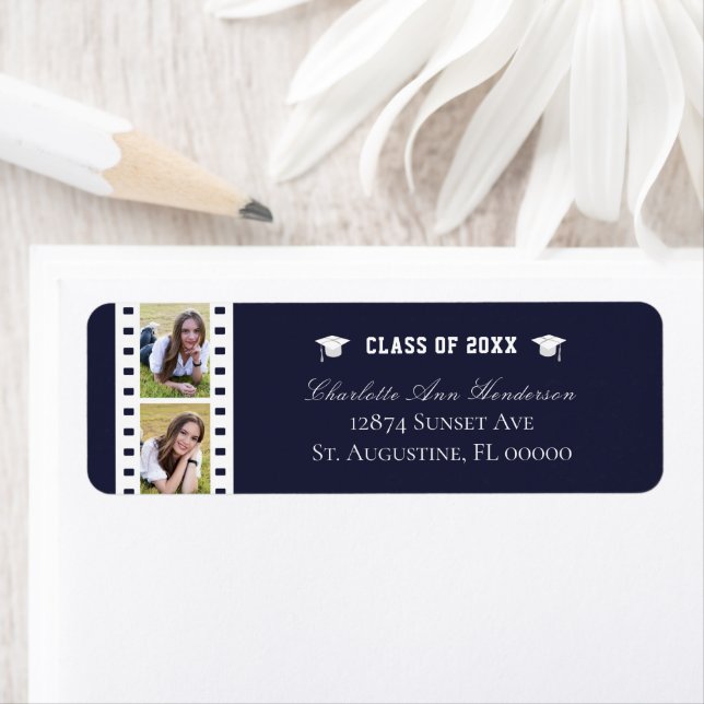 Filmstrip Photo Collage Graduation | Blue Address (Insitu)