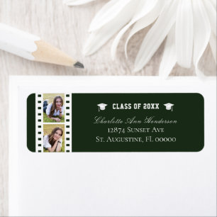 Filmstrip Photo Collage Graduation   Green Address