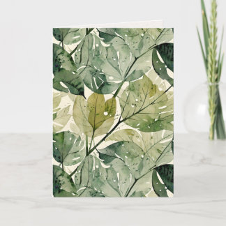 Filmy Layered Broad Leaves Card