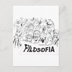 FILOSOFOS platao aristoteles euclides sócrates Postcard