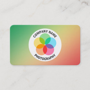 Filter Flower - Gradient Grn, Yellw, Red Business Card