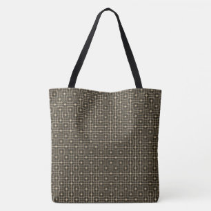 Filtered Cubes And Cubics Pointed Chinese Pattern Tote Bag