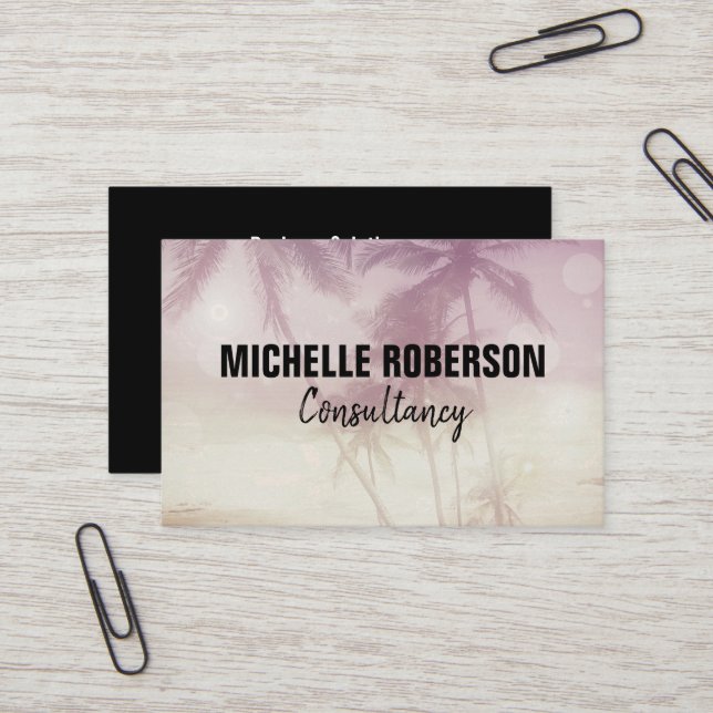 Filtered photo black business card (Front/Back In Situ)