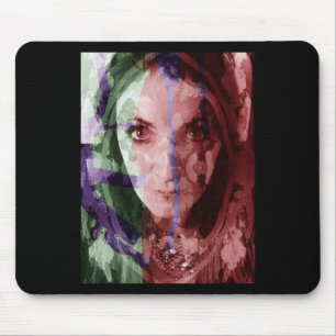 Filtered Photography Painterly Woman Portrait Stic Mouse Mat
