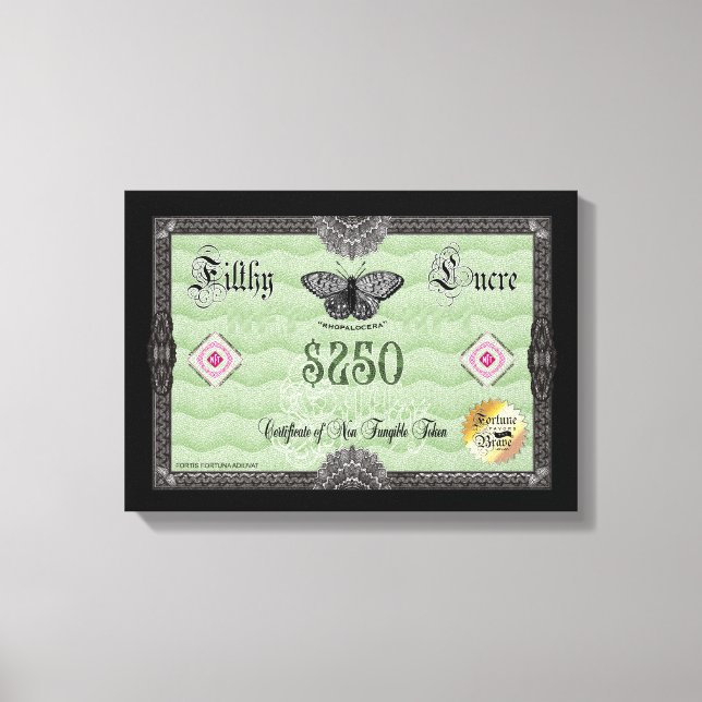 FILTHY LUCRE 250 CANVAS PRINT (Front)