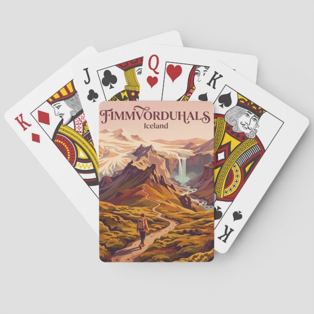 Fimmvorduhals Iceland Playing Cards (Back)