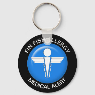 Fin Fish Allergy Keychain